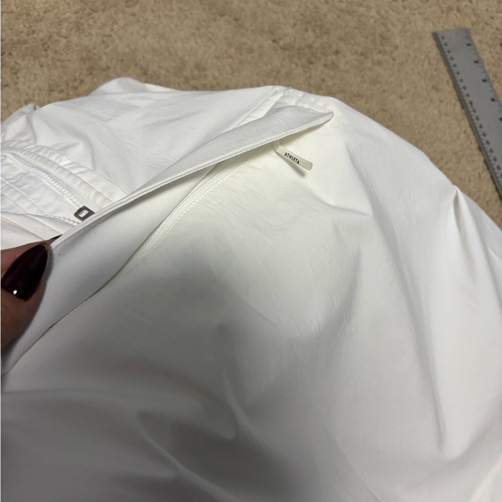 Athleta Women's White Raincoat - Picture 7 of 8
